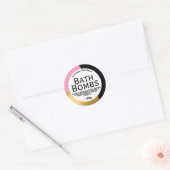 Bath Bomb-label Ronde Sticker (Envelop)