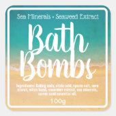  Bath Bomb-label Vierkante Sticker (Voorkant)