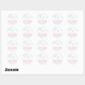 Bath Bomb Meisje Baby shower Rubber Duck Ronde Sticker (Vel)