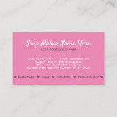 Bath Bomb Natural Soap Spa Cirkel Roze Visitekaartje (Achterkant)
