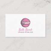 Bath Bomb Natural Soap Spa Cirkel Roze Visitekaartje (Voorkant)