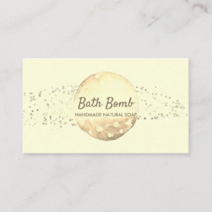 Bath Bomb Natural Soap Spa Gold Visitekaartje