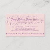 Bath Bomb Natural Soap Spa roze Visitekaartje (Achterkant)