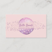 Bath Bomb Natural Soap Spa roze Visitekaartje (Voorkant)