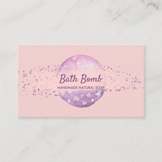 Bath Bomb Natural Soap Spa Sauna Visitekaartje (Voorkant)