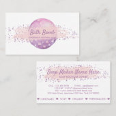 Bath Bomb Natural Soap Spa Visitekaartje (Voorkant / Achterkant)