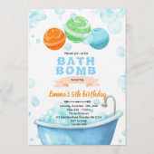 Bath bomb Party Invitation Kaart (Voorkant)