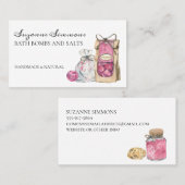 Bath Bomb Salts Products Handmade Spa Visitekaartje (Voorkant / Achterkant)