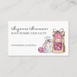 Bath Bomb Salts Products Handmade Spa Visitekaartje