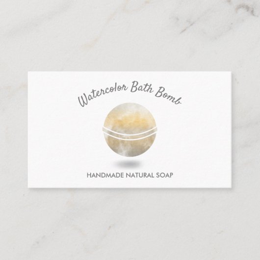 Bath Bomb Spa Natural Soap Gold Spa Visitekaartje (Voorkant)