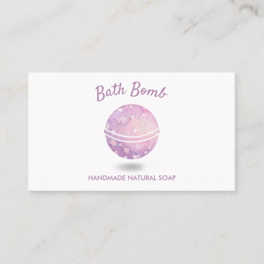 Bath Bomb Spa Natural Soap Visitekaartje (Voorkant)