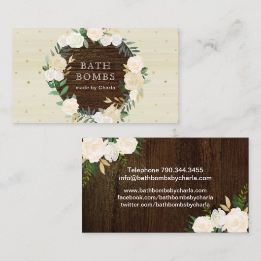  Bath Bombs Visitekaartjes (Voorkant / Achterkant)