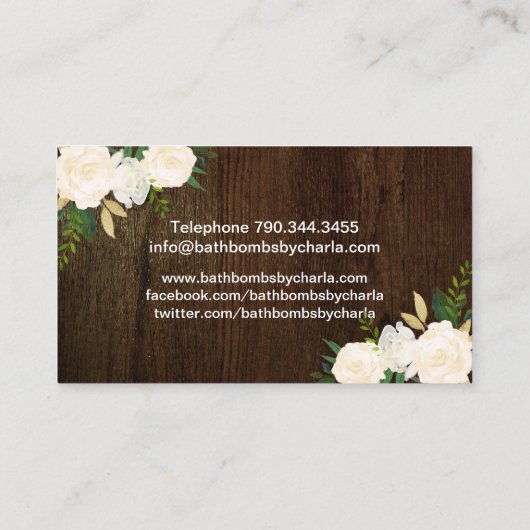  Bath Bombs Visitekaartjes (Achterkant)