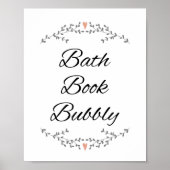 Bath Book Bubble Bathroom Wall Print (Voorkant)