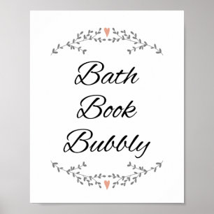 Bath Book Bubble Bathroom Wall Print