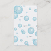 Bath Bubbles Spa Hair Salon Dog of Auto Wash Visitekaartje (Achterkant)