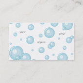 Bath Bubbles Spa Hair Salon Dog of Car Wash Visitekaartje (Achterkant)
