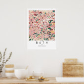 Bath Engeland Poster | Moderne Stad Muurkunst (Keuken)