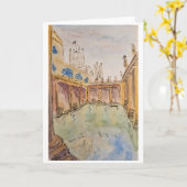Bath, England Card Kaart (Gele Bloem)