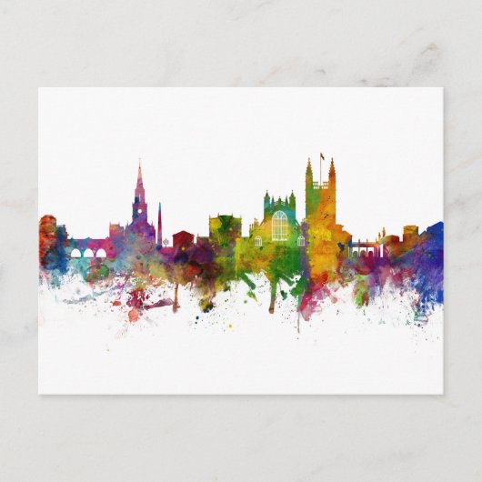 Bath England Skyline Cityscape Briefkaart (Voorkant)