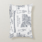 Bath, England Toile stijlpatroon, Jane Austen Accent Kussen (Voorkant(Verticaal))