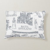 Bath, England Toile stijlpatroon, Jane Austen Accent Kussen (Achterkant)
