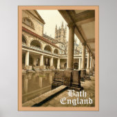 Bath ~ England ~ Vintage Travel Poster (Voorkant)