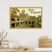 Bath ~ England ~ Vintage Travel Poster (Keuken)