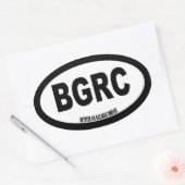 Bath Gin Railroad Company Oval Text Only Ovale Sticker (Envelop)