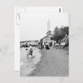 Bath House, Bois Blanc Island, MI 1903 Briefkaart (Voorkant / Achterkant)