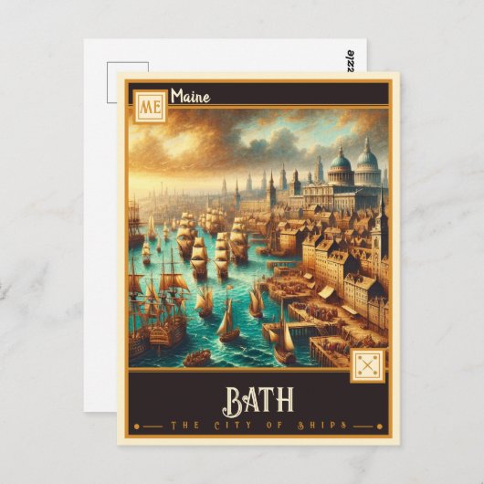 Bath, Maine |  Briefkaart (Voorkant / Achterkant)