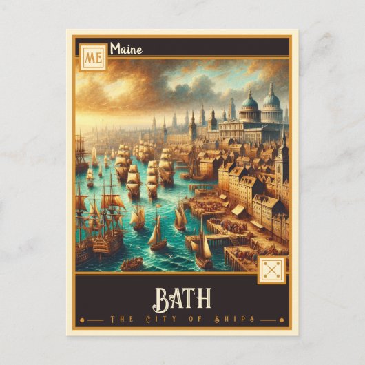 Bath, Maine |  Briefkaart (Voorkant)