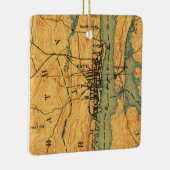 Bath Maine  Map 1894 Keramisch Ornament (Rechts)