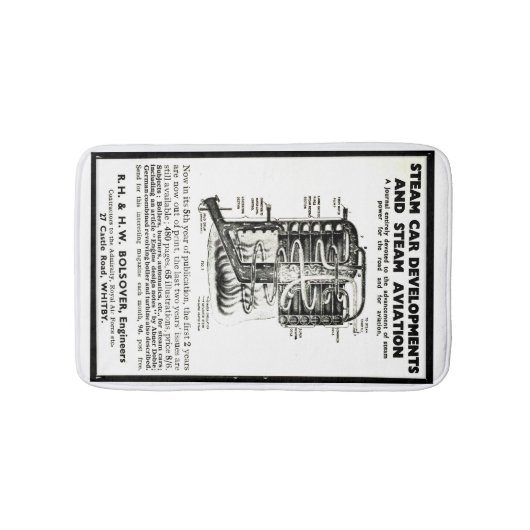 Bath mat Advert Steam Cars en Steam Aviation (Voorkant)