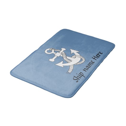Bath Mat - Anchor met Ship Name (Gekanteld)
