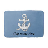 Bath Mat - Anchor met Ship Name (Voorkant)