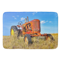 Bath Mat Antiek Oranje Tractor