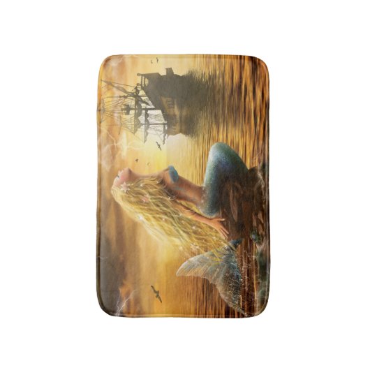 Bath Mat Beauful princess- fantasy mermaid (Voorkant Verticaal)
