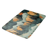 Bath Mat Bergen en Bomen Groen en Sinaasappel (Gekanteld)