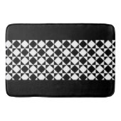 Bath Mat/Black en White Gecontroleerd Badmat (Voorkant)