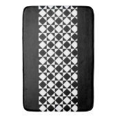 Bath Mat/Black en White Gecontroleerd Badmat (Voorkant Verticaal)