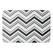 Bath Mat/Black en White Zig Zags Badmat (Voorkant)