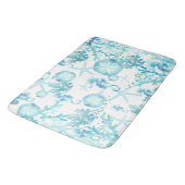 Bath Mat Blauwgroen Blue Seahorse Sanddollar Seash (Gekanteld)