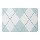 Bath Mat/Blue en White Pset Diamond Pattern Badmat (Voorkant)