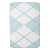 Bath Mat/Blue en White Pset Diamond Pattern Badmat (Voorkant Verticaal)