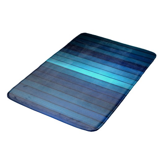 Bath Mat/Blue Stripes Badmat (Gekanteld)