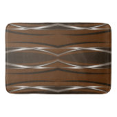 Bath Mat - Brown Silver Retro (Voorkant)