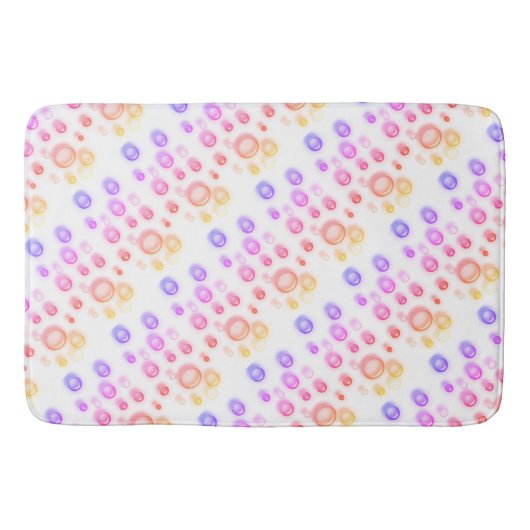Bath Mat - Bubbles in Pinks and Blues (Voorkant)