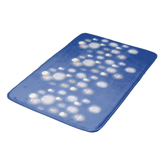 Bath Mat - Bubbles on Dark Blue (Gekanteld)