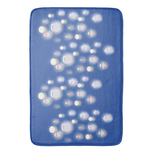Bath Mat - Bubbles on Dark Blue (Voorkant Verticaal)